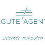 Logo Gute Agentur blau mit Claim