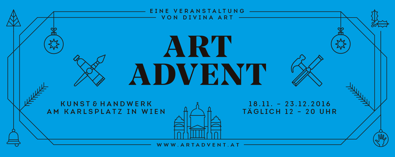 ART ADVENT Logo 2016 - Seit über 10 Jahren betreut die Gute Agentur den Adventmarkt am Karlsplatz.